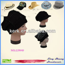 Girls fashion wool ladies black Cheap Cap ,LSW49